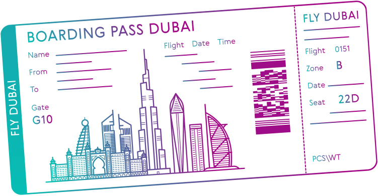 Boarding pass Dubai